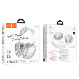 Накладные беспроводные наушники Hoco W68 Calma ANC (App) – Серебряный