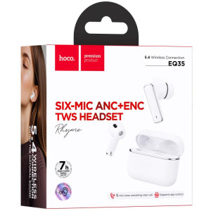 Беспроводные TWS наушники Hoco EQ35 Rhyme ANC+ENC (App) – Белый