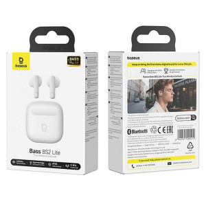 Беспроводные TWS наушники Baseus Bass BS2 Lite (A0010A) – Белый