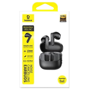 Беспроводные TWS наушники Baseus Bass BS1 Adaptive ANC (A00101) – Черный