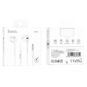 Стерео наушники Hoco M101 (3.5mm/1.2m) – Белый