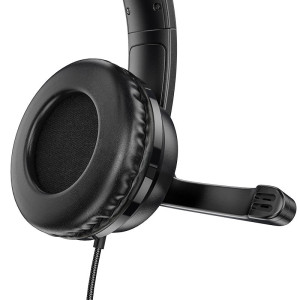 Накладные наушники Hoco W103 Magic Tour Gaming (3.5mm/1.2m) – Черный
