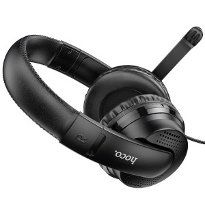 Накладные наушники Hoco W103 Magic Tour Gaming (3.5mm/1.2m) – Черный