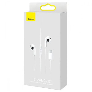 Стерео наушники Baseus Encok CZ19 Type-C (A00182201) – Белый