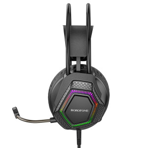 Накладные наушники Borofone BO105 Thunder 3.5mm+USB – Черный