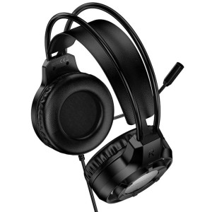 Накладные наушники Borofone BO112 Wave 3.5mm+USB – Черный