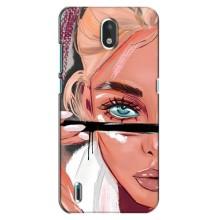 Чехол с печатью для Nokia 1.3 - (Мода) (AlphaPrint) (Макияж)