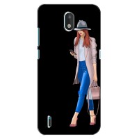 Чехол с картинкой Модные Девчонки Nokia 1.3 – Девушка со смартфоном