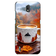 Чехол с уникальным дизайном «Осень с кофе» для Nokia 1.3 – Кофе на природе