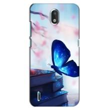 Силиконовый бампер с картинкой животных для Nokia 1.3 (Бабочка синяя)