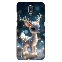 Яркий чехол для Nokia 1.3 с Зимними Оленятами – Блистающий оленёнок