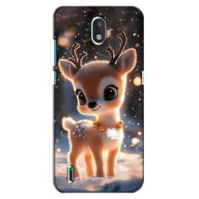 Яркий чехол для Nokia 1.3 с Зимними Оленятами – Оленёнок