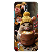 Печатный чехол «Зверята с кофе» для Nokia 1.3 – Медведь с кофе