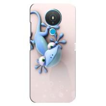 Чехлы с изображением разных животных для Nokia 1.4 (Геккон)