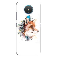 Чохли з картинкою Лисичка для Nokia 1.4 (VPrint) (Лиса в квітах)