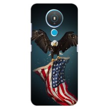 Чехол Флаг USA для Nokia 1.4 – Орел и флаг