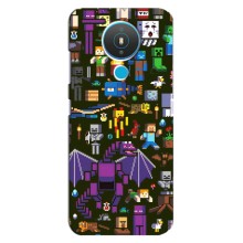Чохол Майнкрафт на Nokia 1.4 (AlphaPrint) Minecraft (Колаж Майнкрафт)