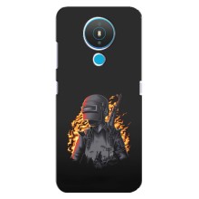 Силиконовый чехол с картинкой "Герой Pubg" на Nokia 1.4 – В огне