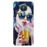 Чехол с картинкой Модные Девчонки Nokia 1.4 – Девушка с коктейлем