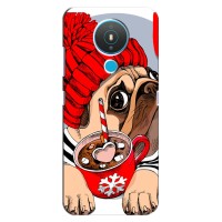 Бампер для Nokia 1.4 с картинкой "Песики" (Грустная собака)