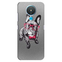 Чехол (ТПУ) Милые собачки для Nokia 1.4 – Бульдог в очках
