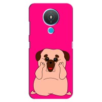 Чехол (ТПУ) Милые собачки для Nokia 1.4 (Веселый Мопсик)
