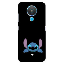 Чохол з принтом Стіч на Nokia 1.4 – Стіч на чорному