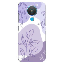 Силиконовый чехол с принтом в цветах на Nokia 1.4 – Фиолетовый дизайн