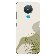 Силиконовый чехол с принтом в цветах на Nokia 1.4 – Монстера зелёная