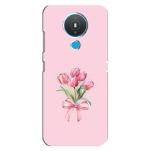 Чохол з розовим принтом для Nokia 1.4 (Букет квітів)