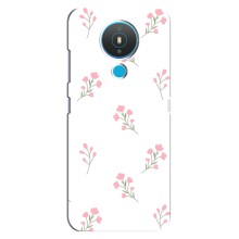 Чохол з розовим принтом для Nokia 1.4 (Рожеві квіти)
