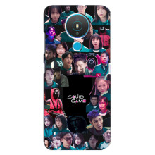 Чехол Гра в кальмара для Nokia 1.4 – Коллаж игры кальмара