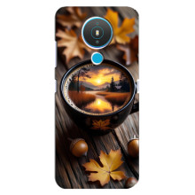 Чохол з унікальним дизайном 'Осінь з кавою' для Nokia 1.4 – Темна кава