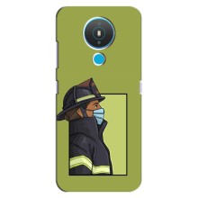 Силиконовый бампер (Работники) на Nokia 1.4 – Пожарник