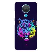 Силиконовый бампер с картинкой животных для Nokia 1.4 (Тигр-Арт)