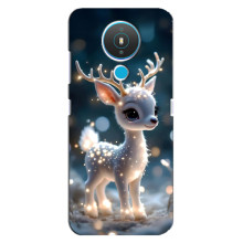Яскравий чохол для Nokia 1.4 з Зимові Оленята – Блискуче оленятко