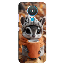 Печатный чехол «Зверята с кофе» для Nokia 1.4
