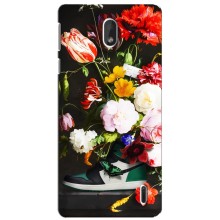 Брендновые Чехлы для Nokia 1 Plus - (PREMIUMPrint) (Nike цветы)