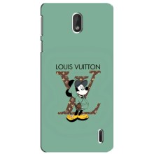 Чехлы Луи Витон для Nokia 1 Plus (AlphaPrint - LOUIS VUITTON) (Микки Маус LV)