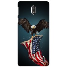 Чехол Флаг USA для Nokia 1 Plus – Орел и флаг