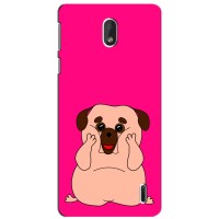 Чехол (ТПУ) Милые собачки для Nokia 1 Plus – Веселый Мопсик