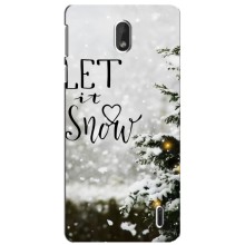 Новогодние, Праздничные Чехлы для Nokia 1 Plus - 2024 год – Let it snow