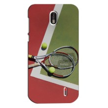 Чехлы с принтом Спортивная тематика для Nokia 1 – Ракетки теннис