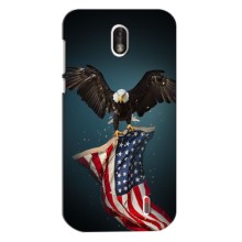 Чехол Флаг USA для Nokia 1 – Орел и флаг