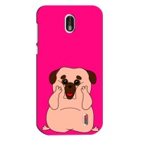 Чехол (ТПУ) Милые собачки для Nokia 1 – Веселый Мопсик