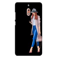 Чехол с картинкой Модные Девчонки Nokia 2.1 (Девушка со смартфоном)