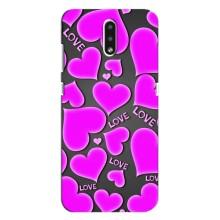 Чехлы для любимой на Нокіа 2.3 (VPrint) (Pink hearts)