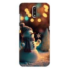Чехлы на Новый Год Nokia 2.3 – Снеговик праздничный