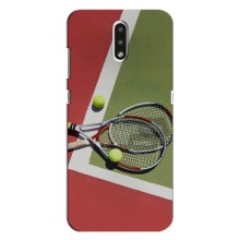 Чехлы с принтом Спортивная тематика для Nokia 2.3 – Ракетки теннис
