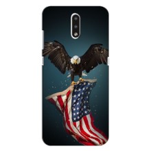 Чехол Флаг USA для Nokia 2.3 – Орел и флаг